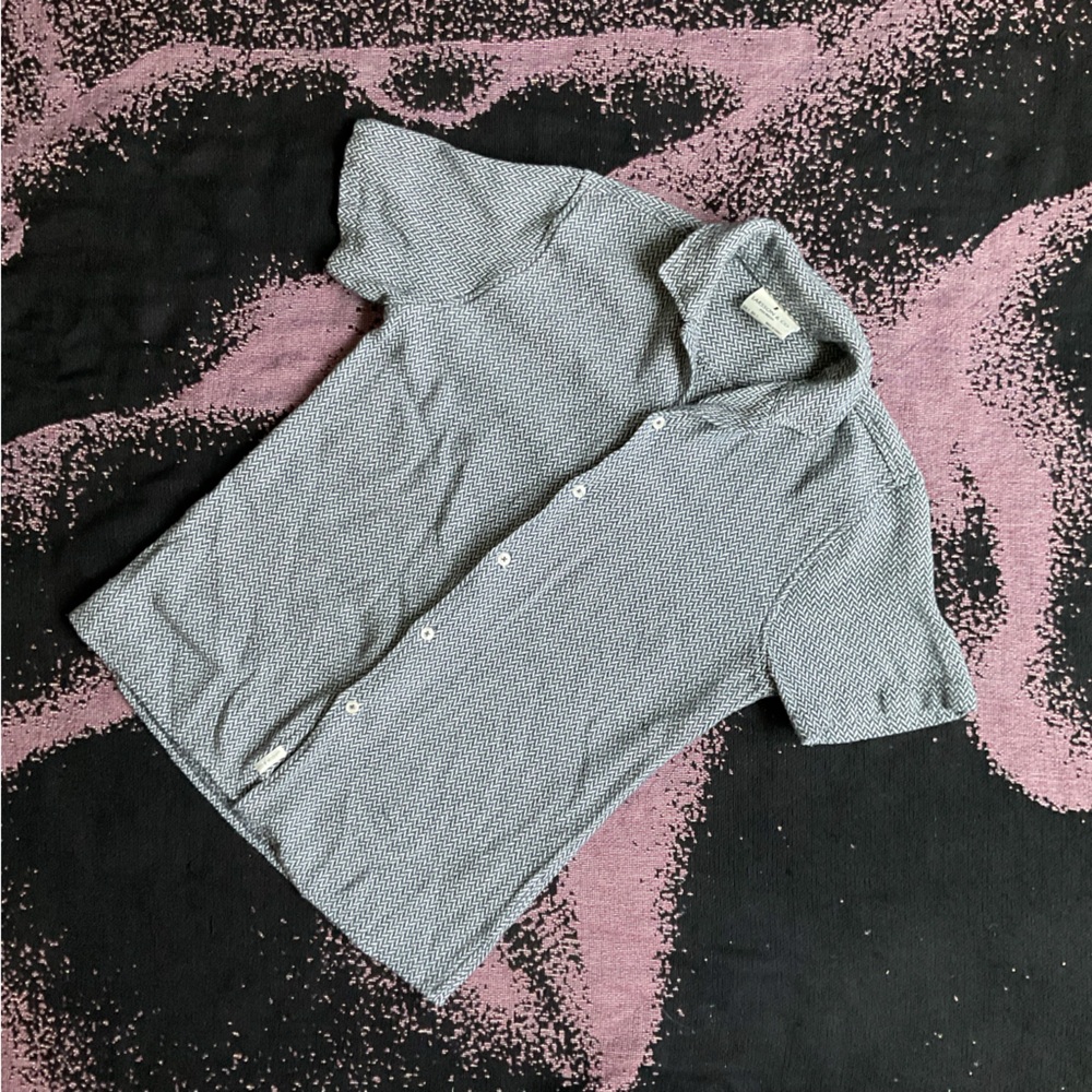 Men's Navy/White Short Sleeve Shirt